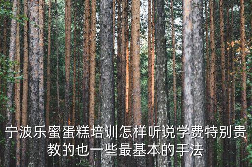 宁波乐蜜蛋糕培训怎样听说学费特别贵教的也一些最基本的手法