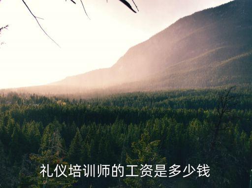 礼仪培训师的工资是多少钱