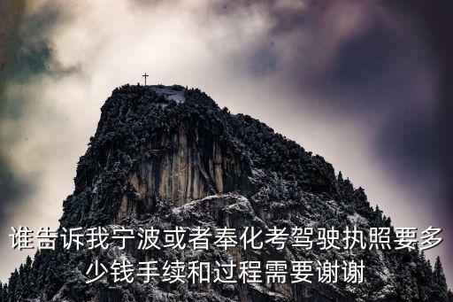 谁告诉我宁波或者奉化考驾驶执照要多少钱手续和过程需要谢谢