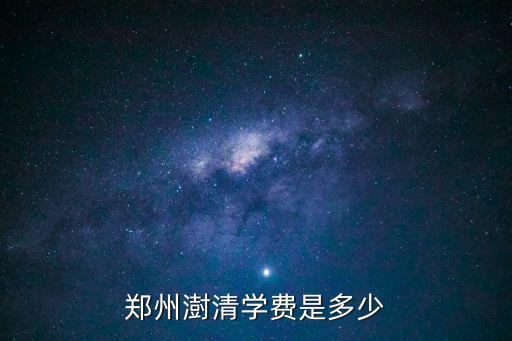 郑州淑清学校学费多少钱，郑州澍清学费是多少