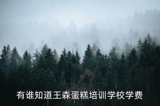 有谁知道王森蛋糕培训学校学费