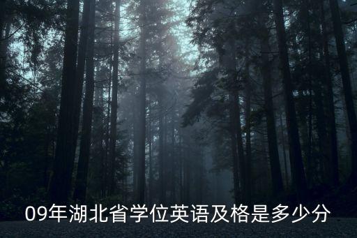 湖北学位英语多少分通过，09年湖北省学位英语及格是多少分