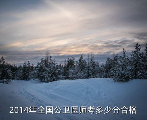 2014年全国公卫医师多少分合格，2014年公卫医师考多少分通过