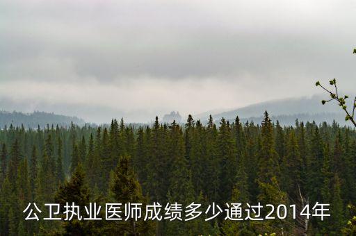 2014年公卫执业医师成绩多少及格，2014公卫执业医师分数多少及格