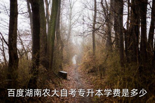 湖南专升本学费多少，湖南专升本成考费用是多少呢