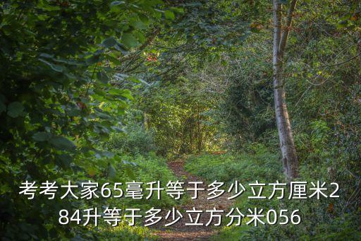 考考大家65毫升等于多少立方厘米284升等于多少立方分米056