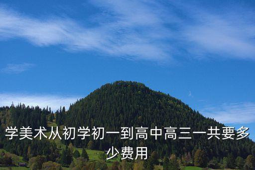 学美术从初学初一到高中高三一共要多少费用