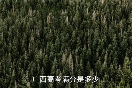 广西95年高考满分多少，广西高考满分是多少