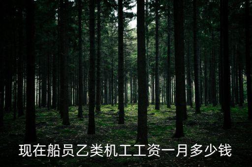 现在船员乙类机工工资一月多少钱