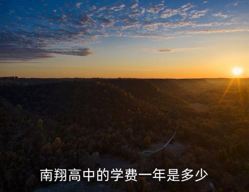 南翔高中的学费一年是多少