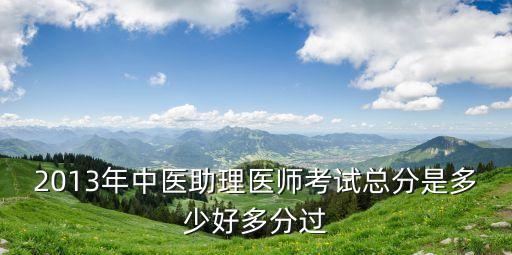 中医助理总分数是多少，中医助理医师资格考试的总分有多少啊笔试和实践技能都说下谢谢