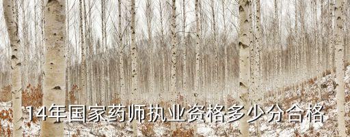 14年国家药师执业资格多少分合格
