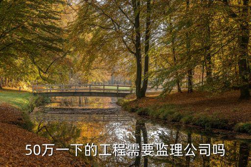 50万一下的工程需要监理公司吗