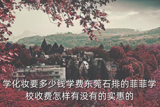 东莞化妆培训价格是多少钱一个月，学化妆要多少钱学费东莞石排的菲菲学校收费怎样有没有的实惠的