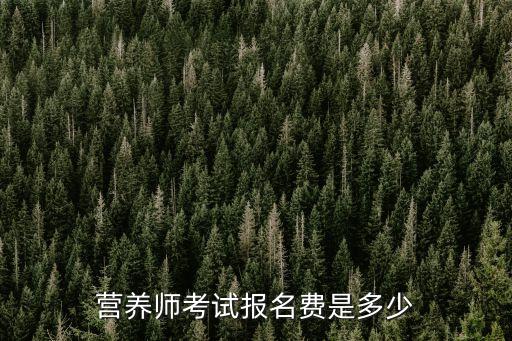 营养师考试报名费多少钱，报考营养师要多少钱
