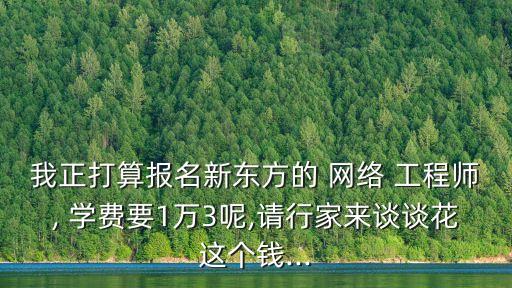 我正打算报名新东方的 网络 工程师, 学费要1万3呢,请行家来谈谈花这个钱...