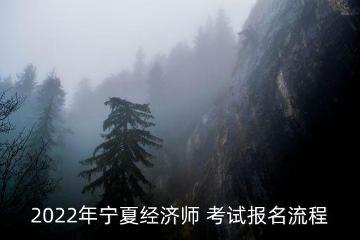 2022年宁夏经济师 考试报名流程