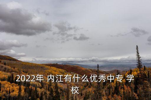 2022年 内江有什么优秀中专 学校