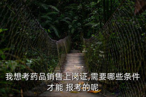 我想考药品销售上岗证,需要哪些条件才能 报考的呢