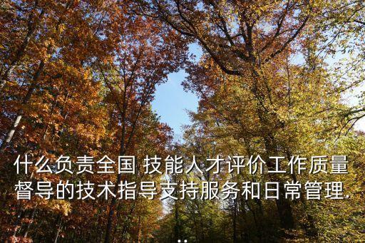 什么负责全国 技能人才评价工作质量督导的技术指导支持服务和日常管理...