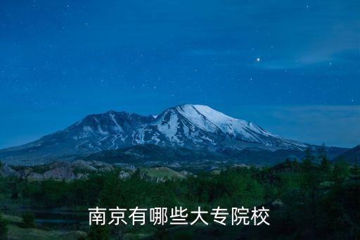 南京有哪些大专院校