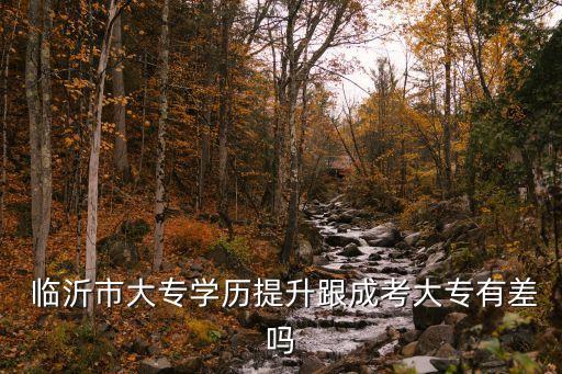  临沂市大专学历提升跟成考大专有差吗