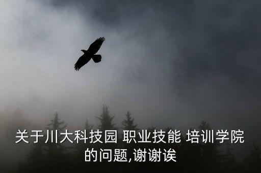 关于川大科技园 职业技能 培训学院的问题,谢谢诶
