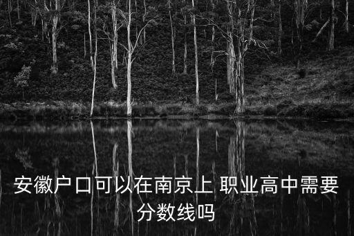 安徽户口可以在南京上 职业高中需要分数线吗