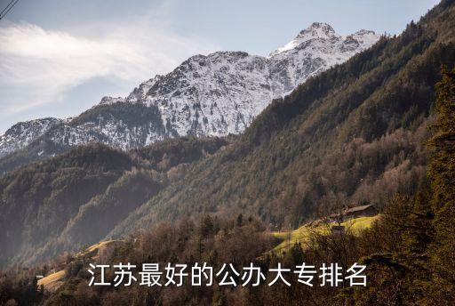 江苏最好的公办大专排名