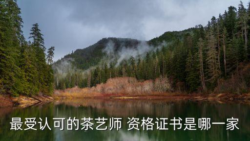 最受认可的茶艺师 资格证书是哪一家