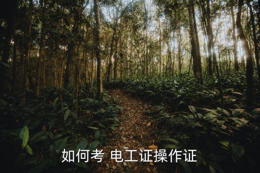 如何考 电工证操作证