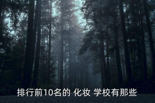 排行前10名的 化妆 学校有那些