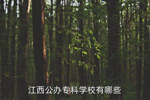 江西公办专科学校有哪些