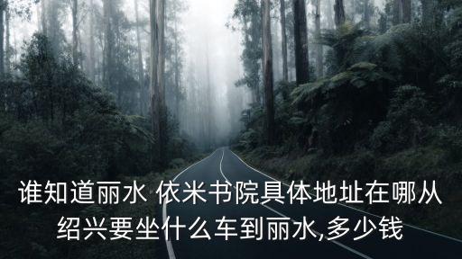 谁知道丽水 依米书院具体地址在哪从绍兴要坐什么车到丽水,多少钱