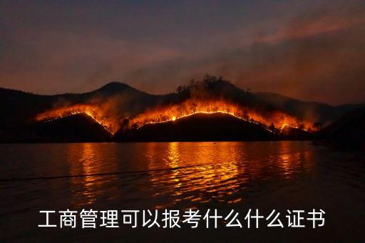 工商管理可以报考什么什么证书