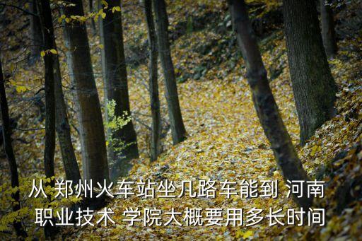 从 郑州火车站坐几路车能到 河南 职业技术 学院大概要用多长时间