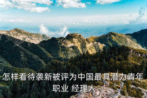 怎样看待袭新被评为中国最具潜力青年 职业 经理人