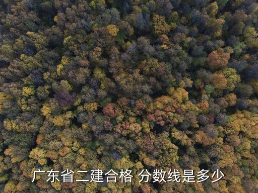 广东省二建合格 分数线是多少