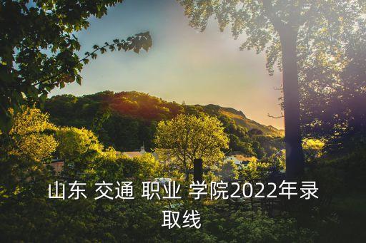 山东 交通 职业 学院2022年录取线