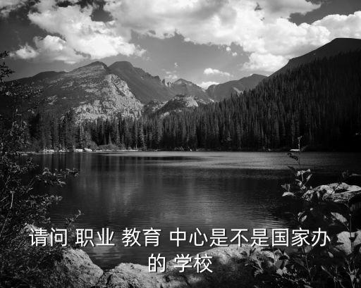 请问 职业 教育 中心是不是国家办的 学校