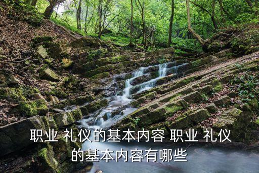 礼仪职业是什么样的,职业礼仪的意义与作用是什么