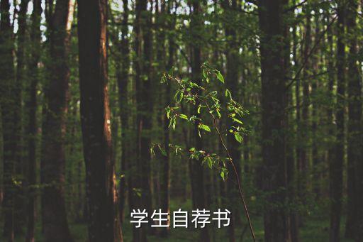 学生自荐书