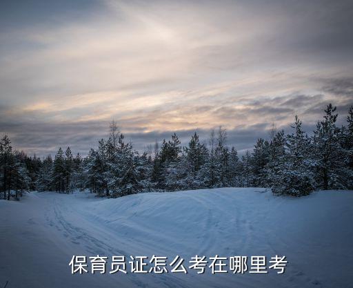  保育员证怎么考在哪里考