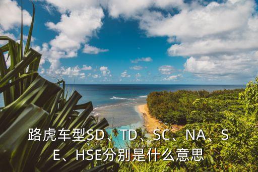 路虎车型SD、TD、SC、NA、SE、HSE分别是什么意思