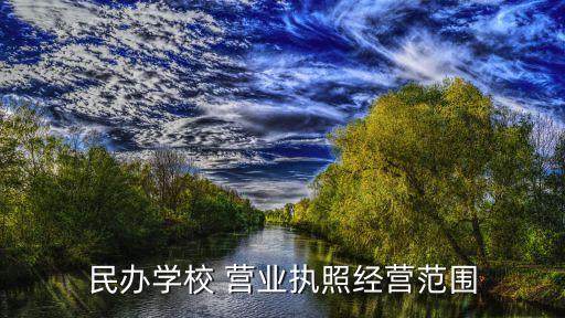 民办学校 营业执照经营范围