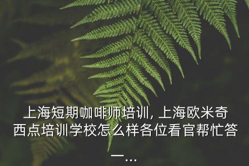  上海短期咖啡师培训, 上海欧米奇 西点培训学校怎么样各位看官帮忙答一...