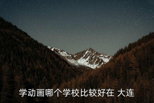 学动画哪个学校比较好在 大连