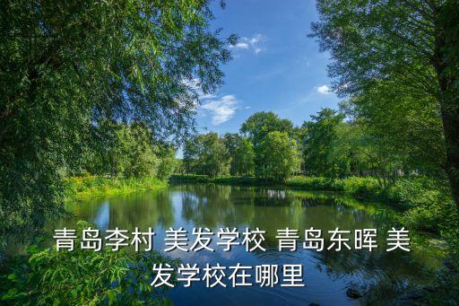  青岛李村 美发学校 青岛东晖 美发学校在哪里