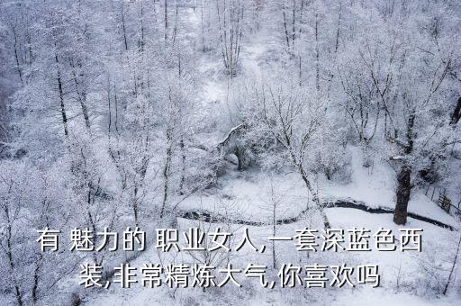有 魅力的 职业女人,一套深蓝色西装,非常精炼大气,你喜欢吗