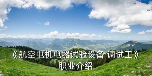 《航空电机电器试验设备 调试工》 职业介绍
